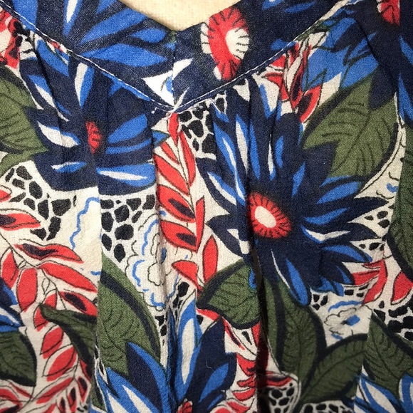 Lucky Brand Floral Peasant Blouse Size Large - Picture 2 of 7